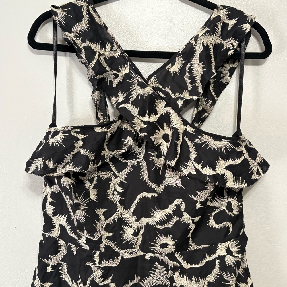 Banana Republic One Shoulder Black and White Dress - Picture 4 of 6